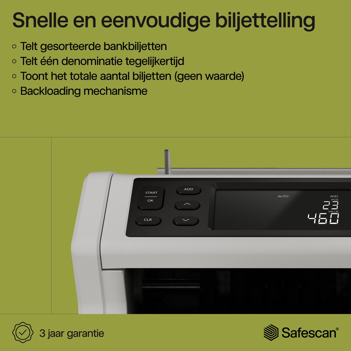 Safescan Biljettelmachine 2250 wit — gebruikt