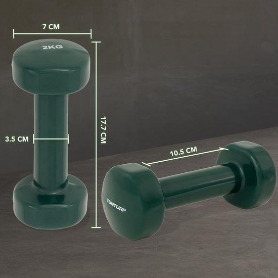Tunturi Dumbbell set 2 x 2,0 kg — zo goed als nieuw