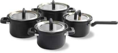 BK Flow Cool Black Pannenset 4-delig 16/18/20cm Zwart — Zeer goed