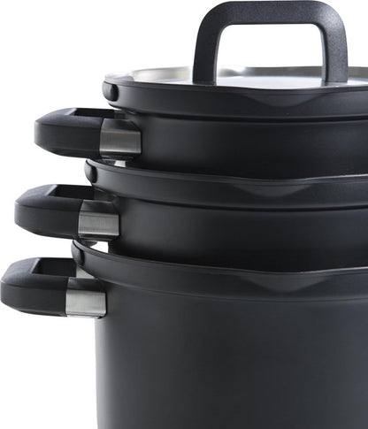 BK Flow Cool Black Pannenset 4-delig 16/18/20cm Zwart — Zeer goed