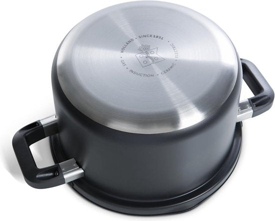 BK Flow Cool Black Pannenset 4-delig 16/18/20cm Zwart — Zeer goed