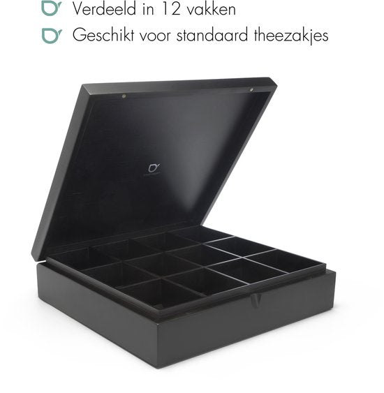 Bredemeijer Theedoos 12 vaks gesloten ba — zo goed als nieuw