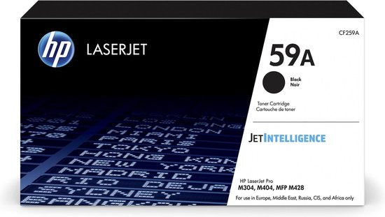 HP LaserJet 59A black toner cartridge with JetIntelligence packaging
