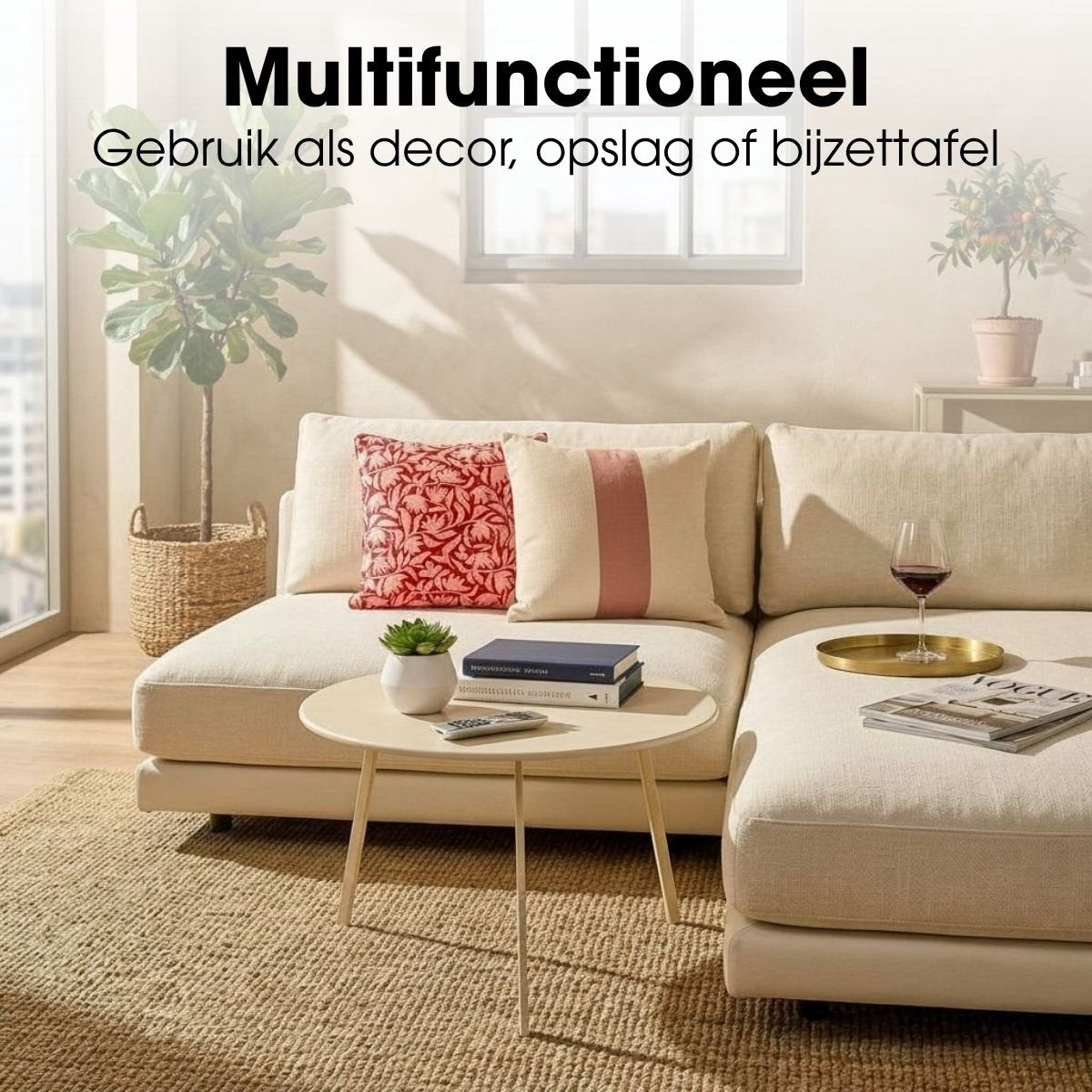 Mica Decorations Seatle Bijzettafel Rond — nieuw