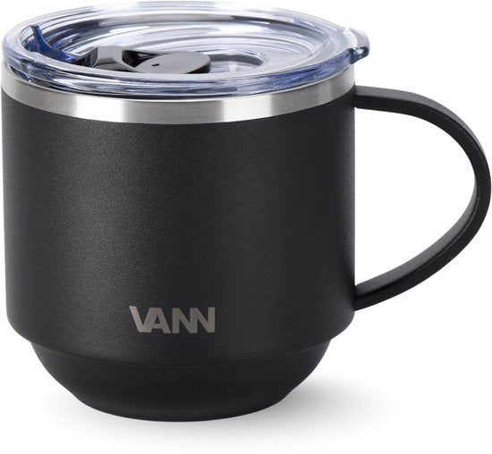 Koffiemok met Oor 330ml – Merk VANN RVS ...Nieuw !!
