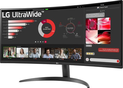 LG34WR50QK-B QHD Curved Ultrawide Monito — zo goed als nieuw