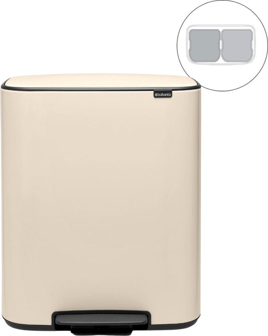 Brabantia Bo Prullenbak - 2 x 30 liter — nieuw