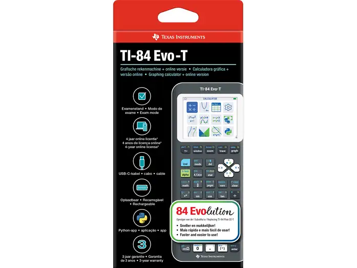 Texas Instruments TI-84 Evo-T grafische — zo goed als nieuw
