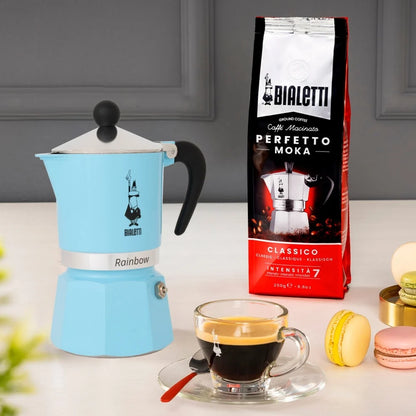Bialetti Rainbow Azzurro 6 Kops Espressopot — nieuw