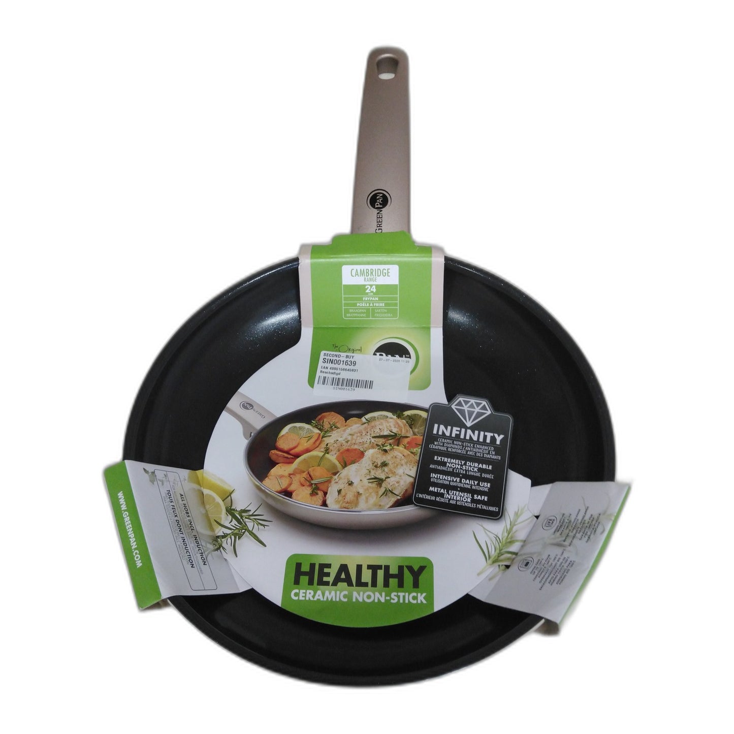 GreenPan Cambridge Koekenpan 24cm — gebruikt