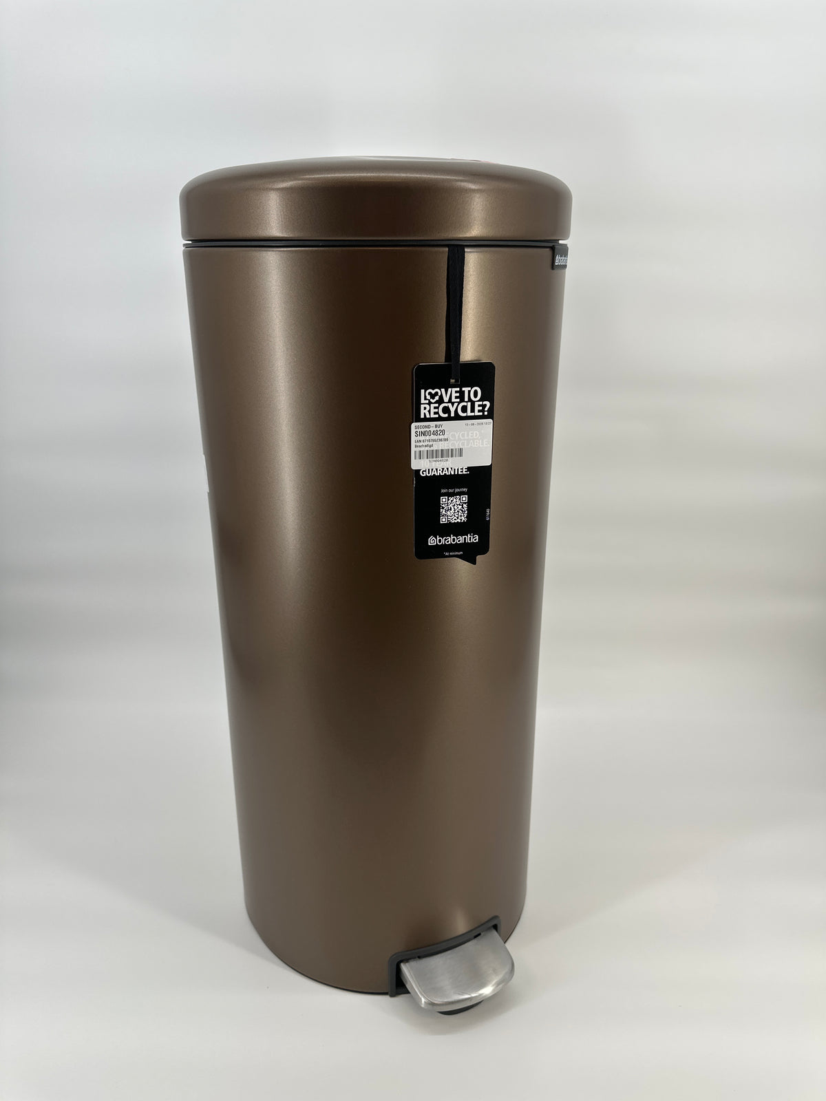 Brabantia NewIcon Prullenbak 30 liter — nieuw
