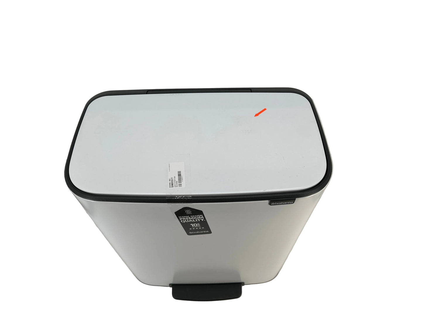 Brabantia Bo Prullenbak 60L wit — gebruikt