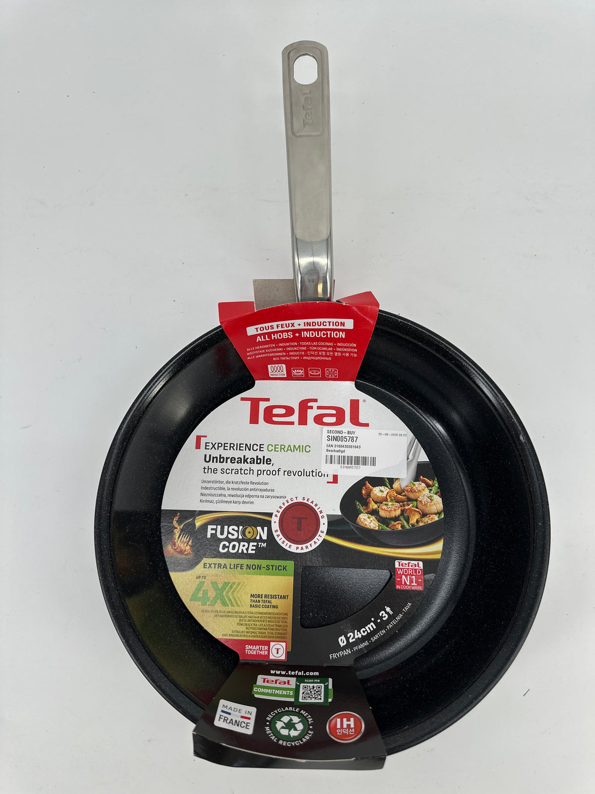 Tefal Experience Ceram keramische koekenpan 24 cm — gebruikt