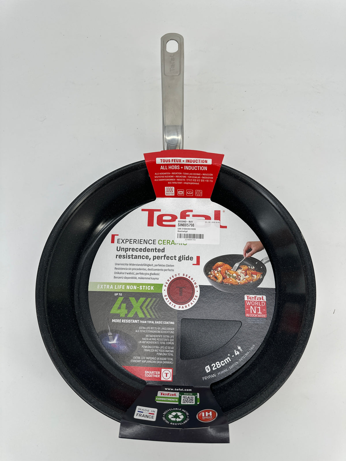 Tefal Experience Ceram Keramische Koekenpan 28 cm — gebruikt
