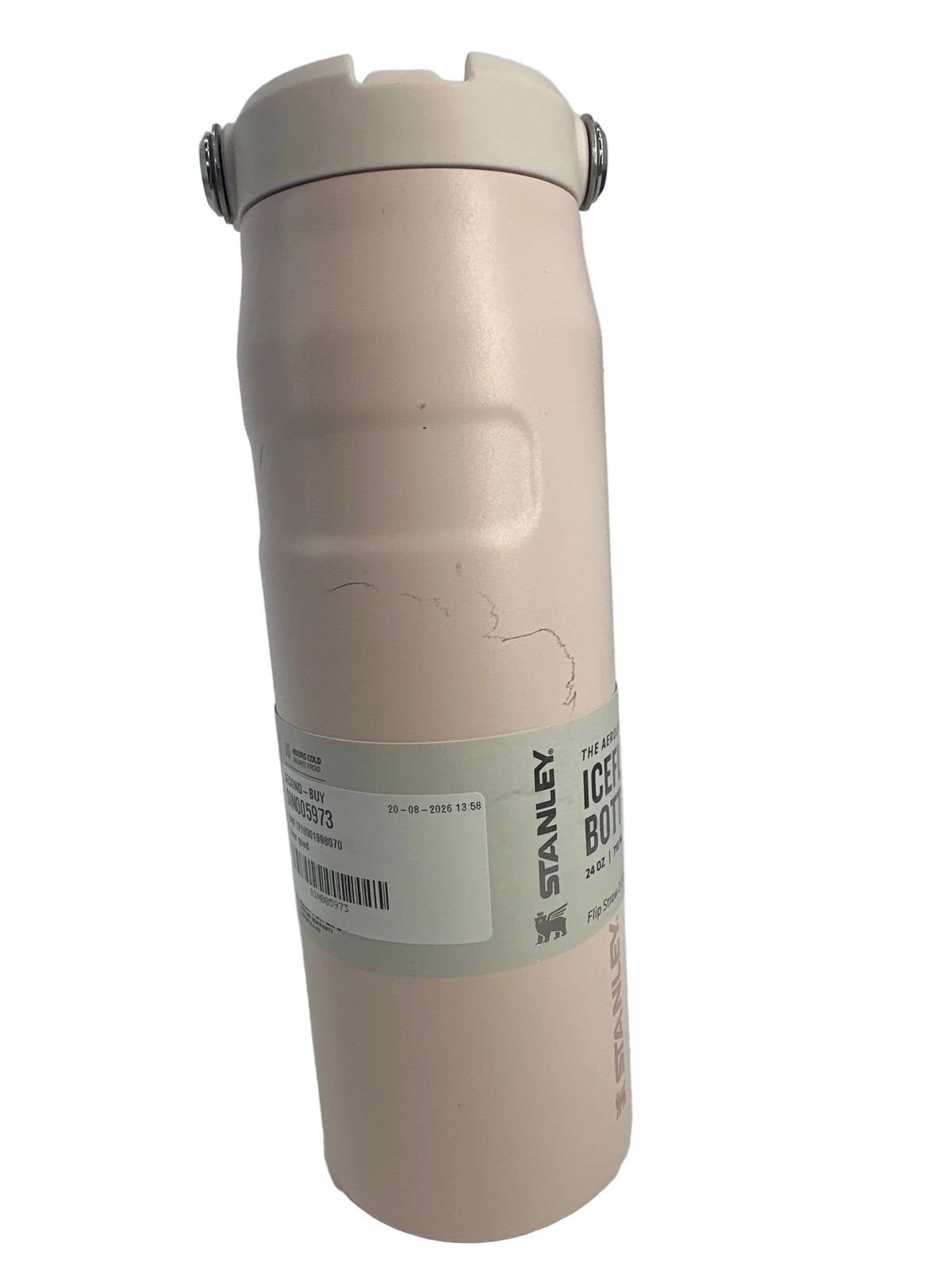 The IceFlow™ Bottle Flip Straw 2.0 - Ros — zo goed als nieuw