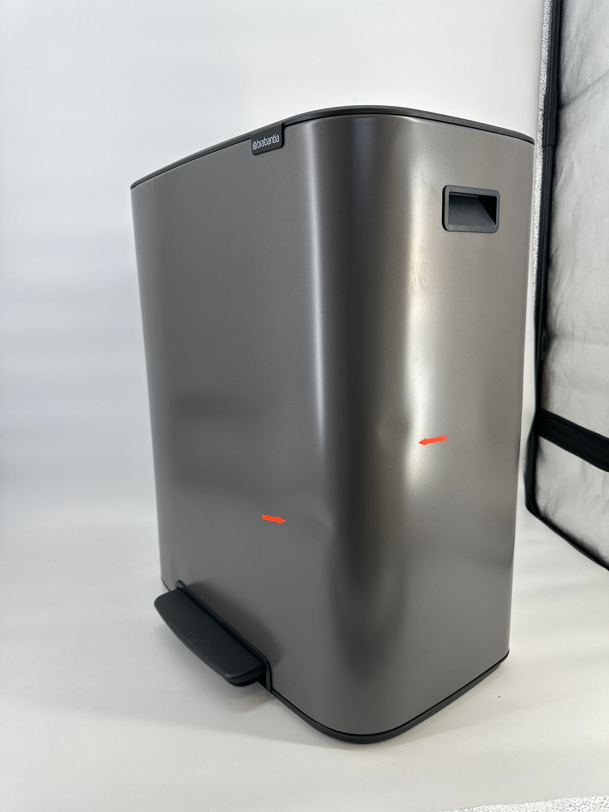 Brabantia Bo Prullenbak - 60 liter - Matt Steel — nieuw