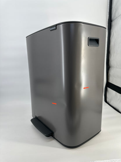 Brabantia Bo Prullenbak - 60 liter - Matt Steel — nieuw