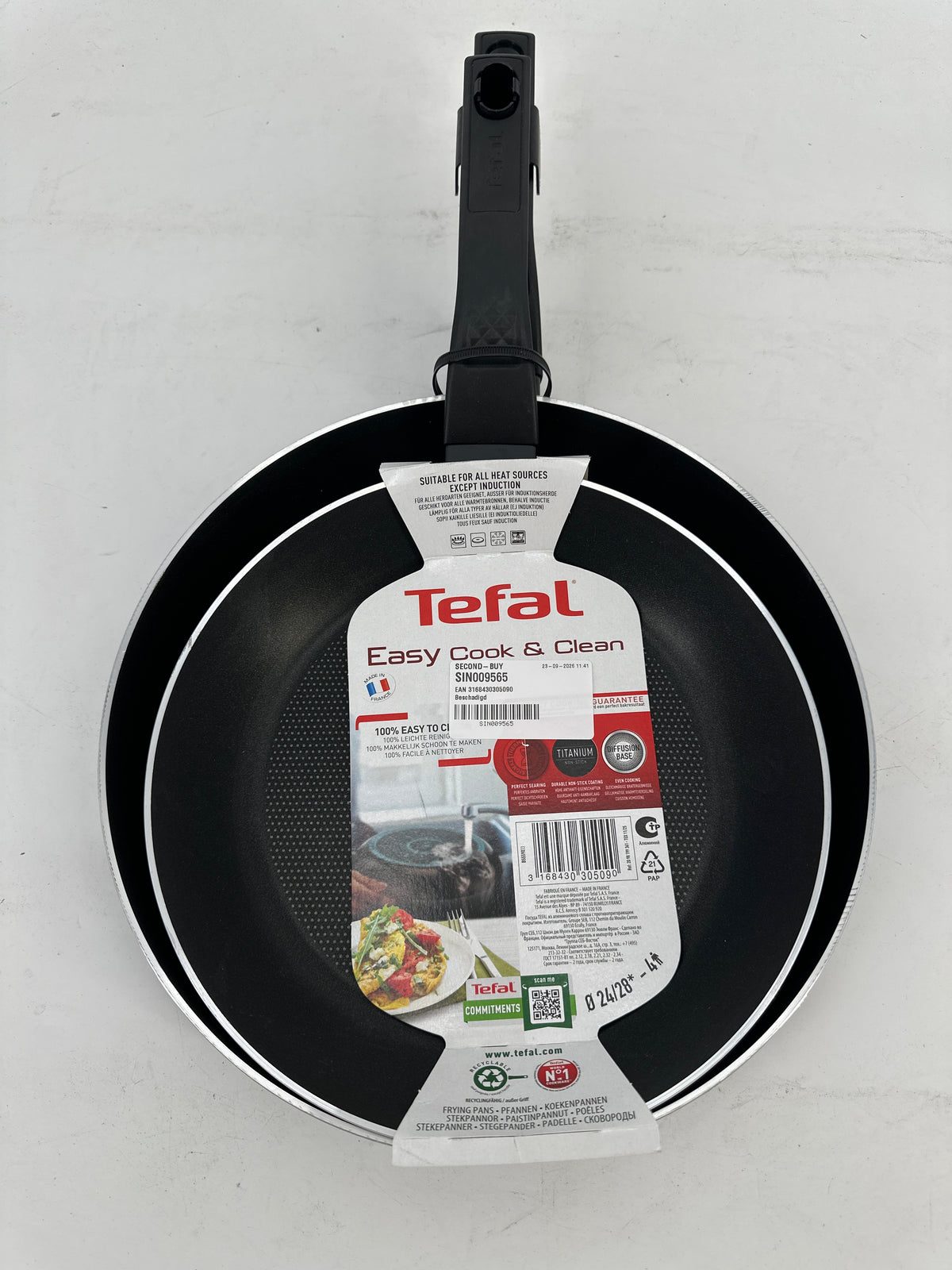 Tefal Easy Cook & Clean Koekenpannenset — nieuw