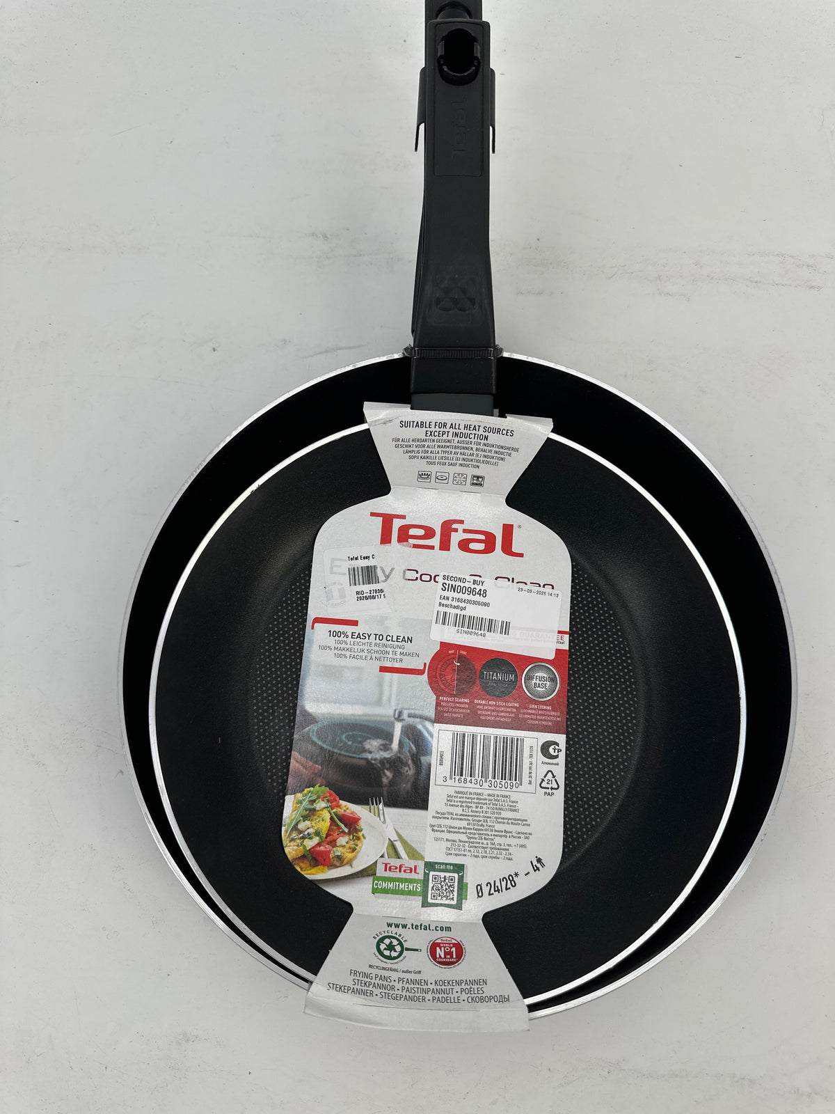 Tefal Easy Cook & Clean Koekenpannenset — nieuw
