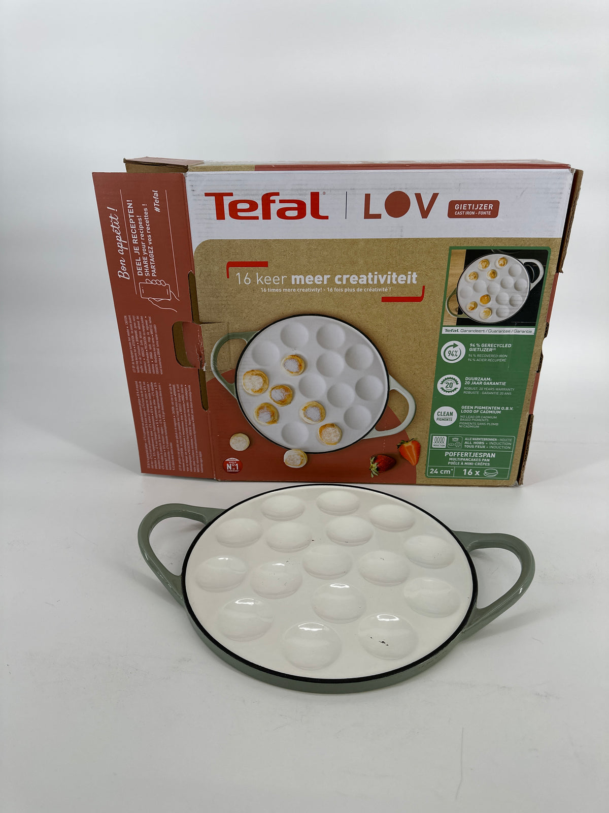 Tefal LOV Poffertjespan Ø24 cm — zo goed als nieuw