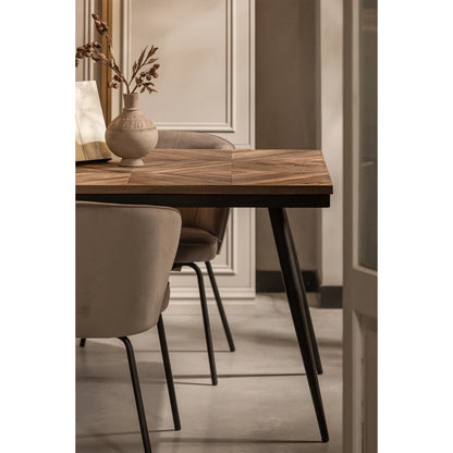 WOOOD Admit eetkamerstoel velvet khaki