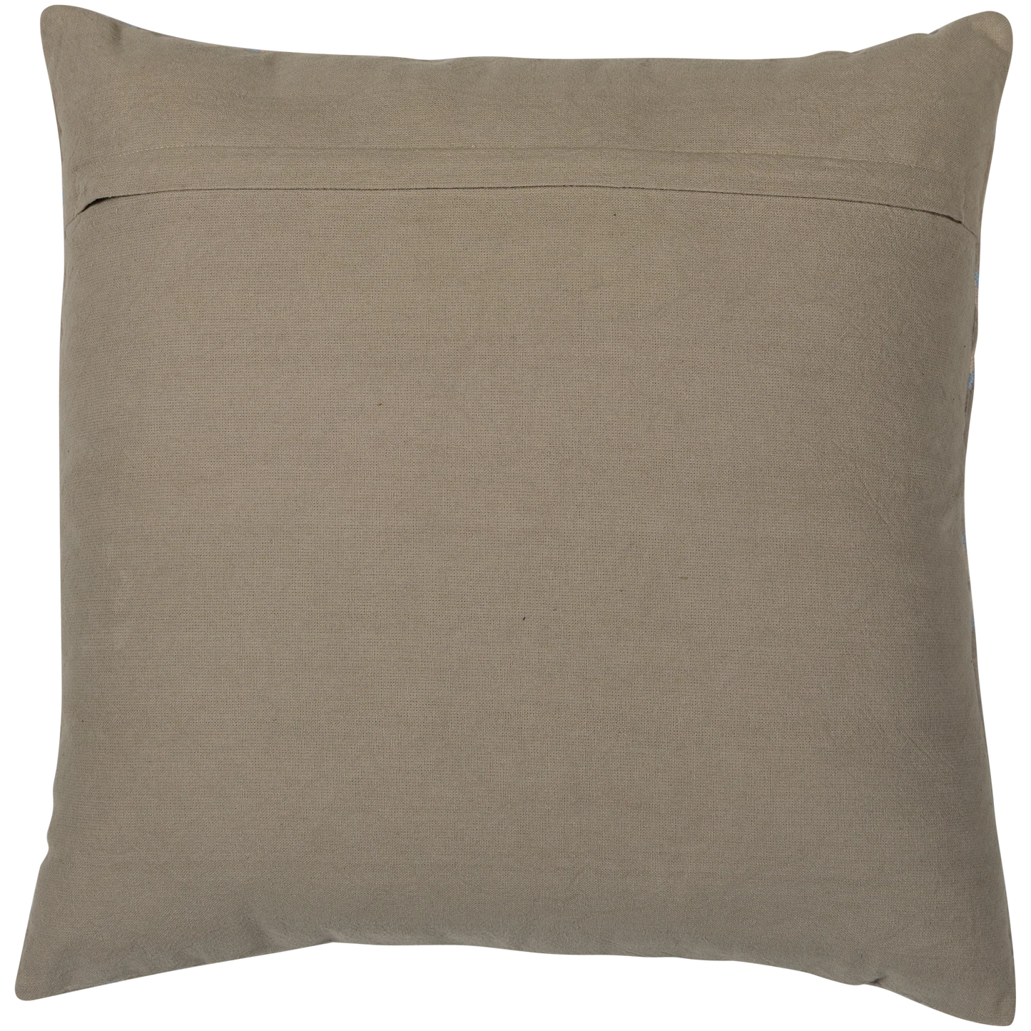 WOOOD Laon Kussens - Velvet stof - Naturel/Blauw - Set Van 3