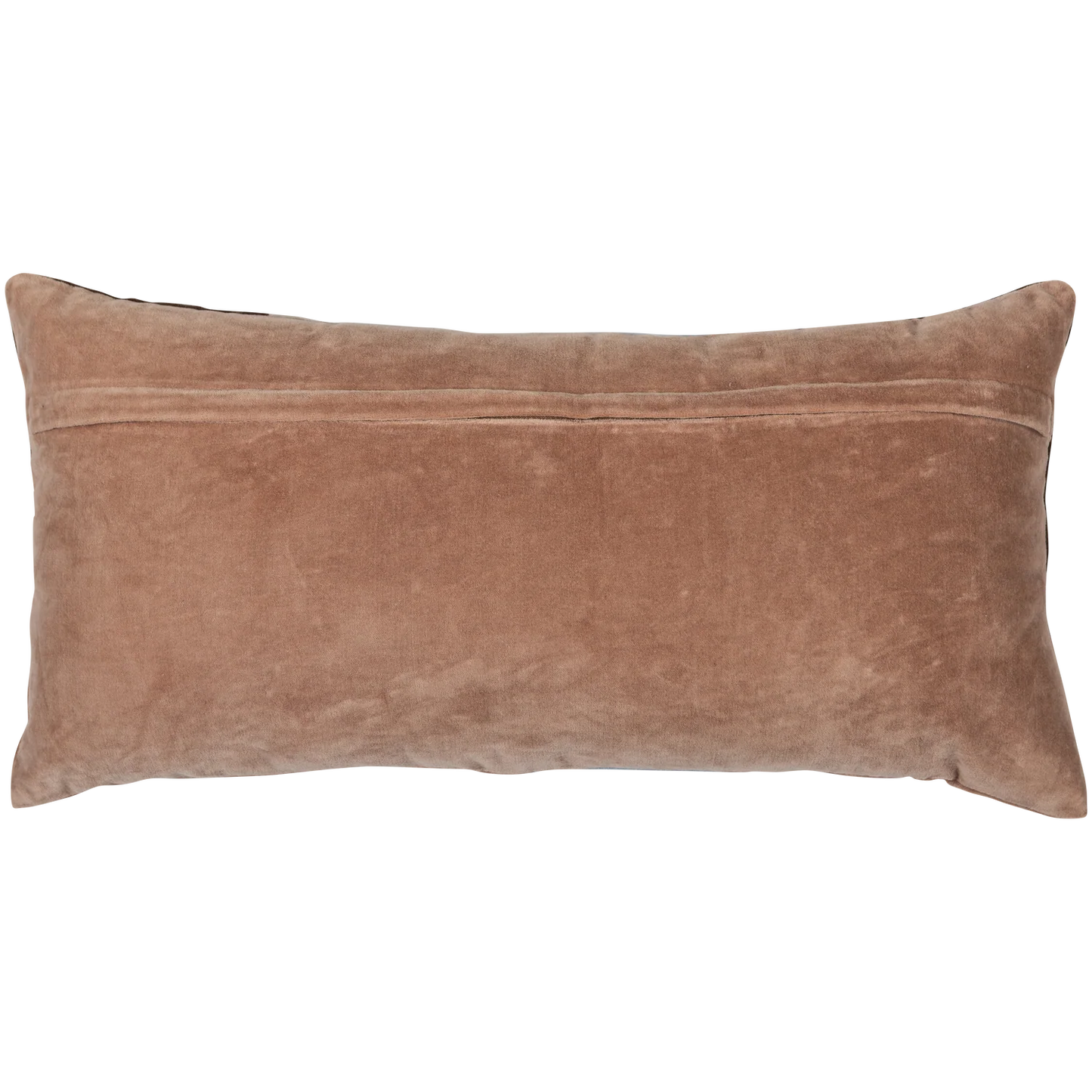 WOOOD Laon Kussens - Velvet stof - Naturel/Blauw - Set Van 3