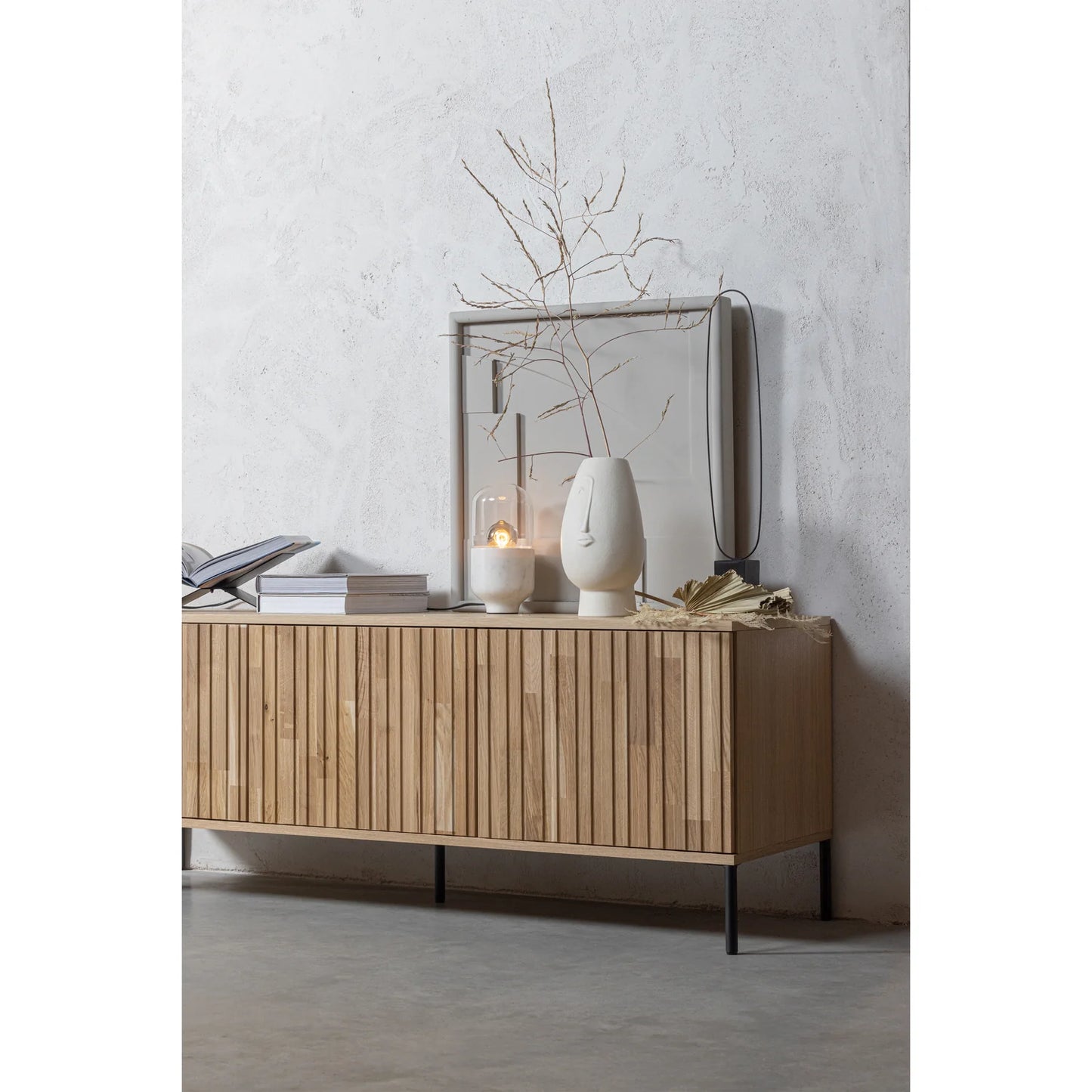 WOOOD Brook Boekenstandaard/Boekenhouder - Metaal - Zwart - 12x29x17