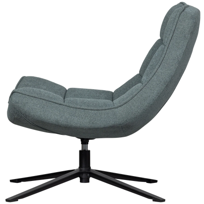 WOOOD Maudi draaifauteuil blauwe steen