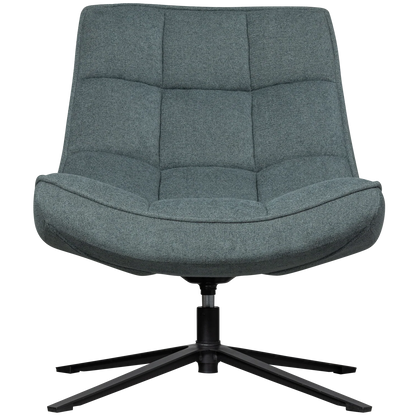 WOOOD Maudi draaifauteuil blauwe steen