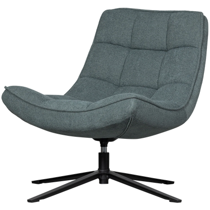 WOOOD Maudi draaifauteuil blauwe steen