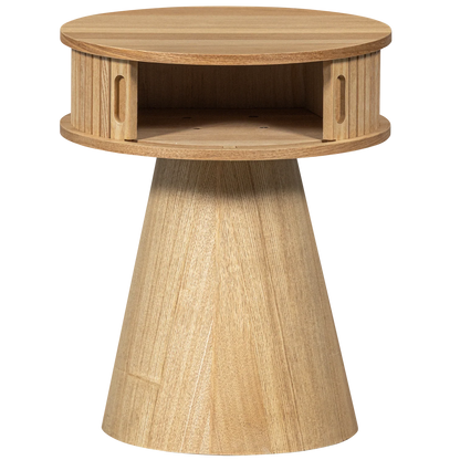 WOOOD Essentials  Karri nachtkastje rond hout naturel
