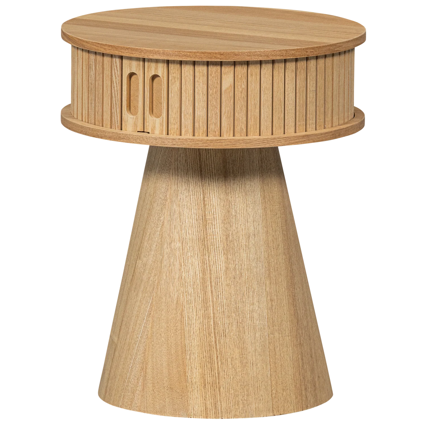 WOOOD Essentials  Karri nachtkastje rond hout naturel