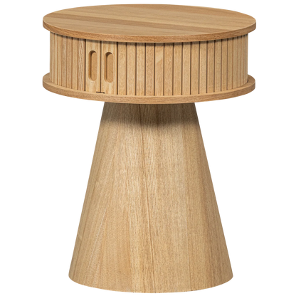 WOOOD Essentials  Karri nachtkastje rond hout naturel