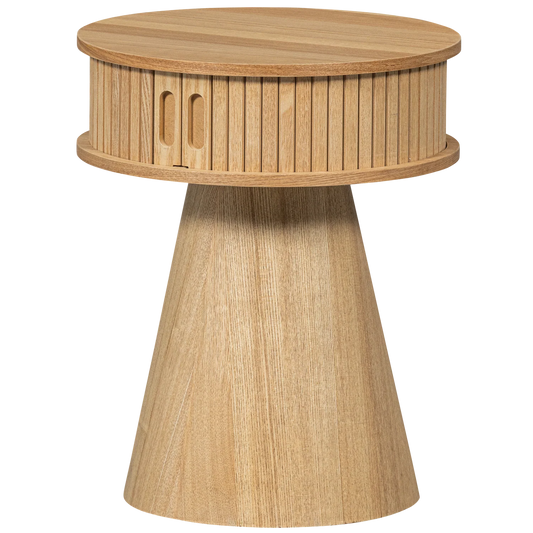 WOOOD Essentials  Karri nachtkastje rond hout naturel