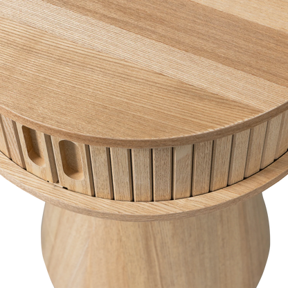 WOOOD Essentials  Karri nachtkastje rond hout naturel