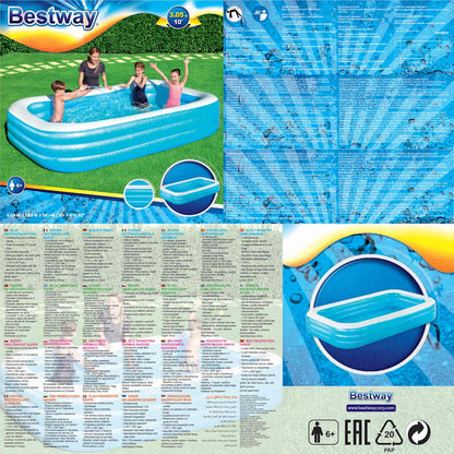 Bestway Deluxe Opblaasbaar Familiezwembad - 305 x 183 x 56 cm - 54009