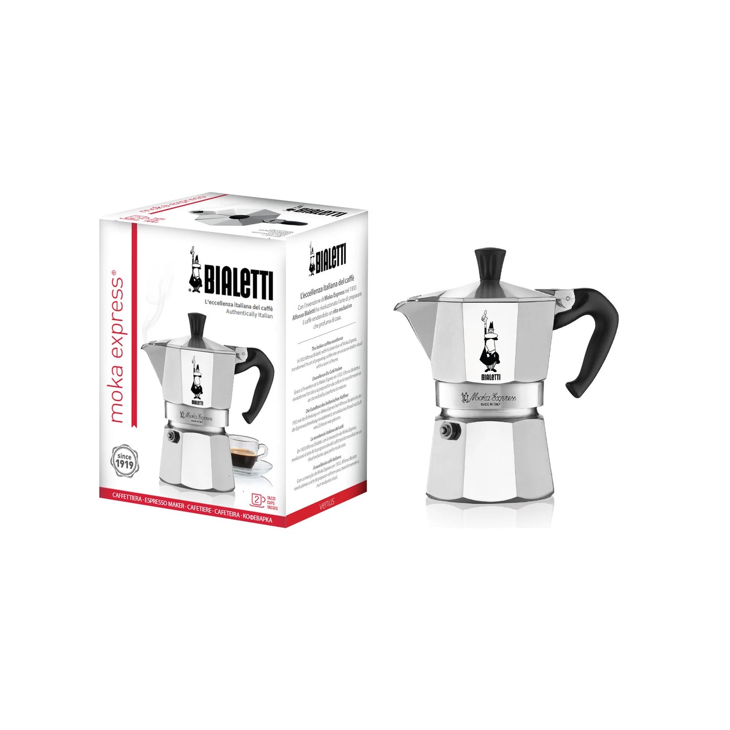 Bialetti Moka Express Percolator 6 kops