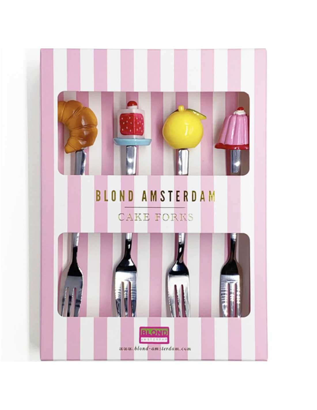 Blond Amsterdam Even Bijkletsen Vorkjes set van 4 — nieuw