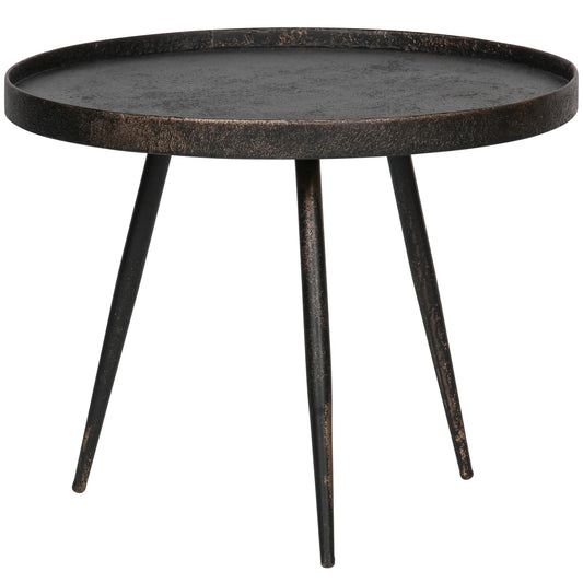 WOOOD Bounds bijzettafel L hout/metaal antique goud 44xø58 cm