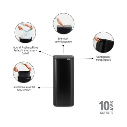 Brabantia Bo Touch Bin prullenbak 30L — gebruikt