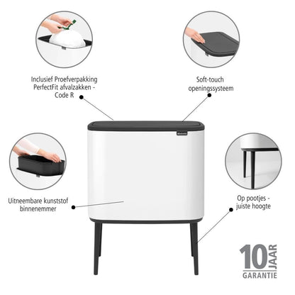 Brabantia Bo Touch Bin Prullenbak - 36 liter — nieuw