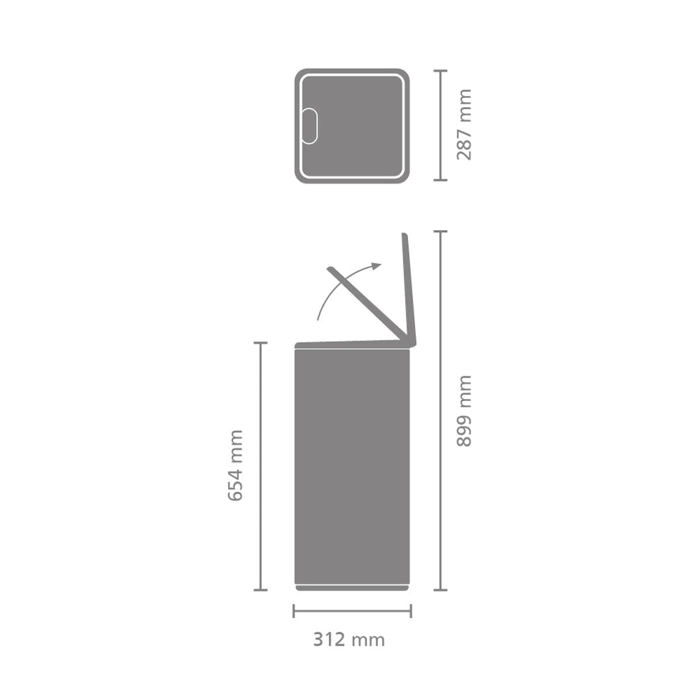 Brabantia Bo Touch Bin Prullenbak - 30 liter — nieuw