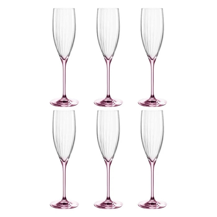Leonardo Poesia champagneglas rosé set/6 — nieuw