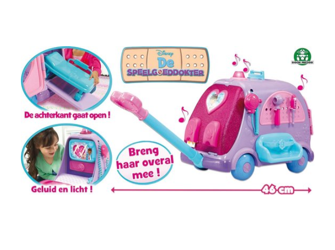 Doc McStuffins - De grote kliniek op wieltjes van Doc - Paars - Met Accessoires
