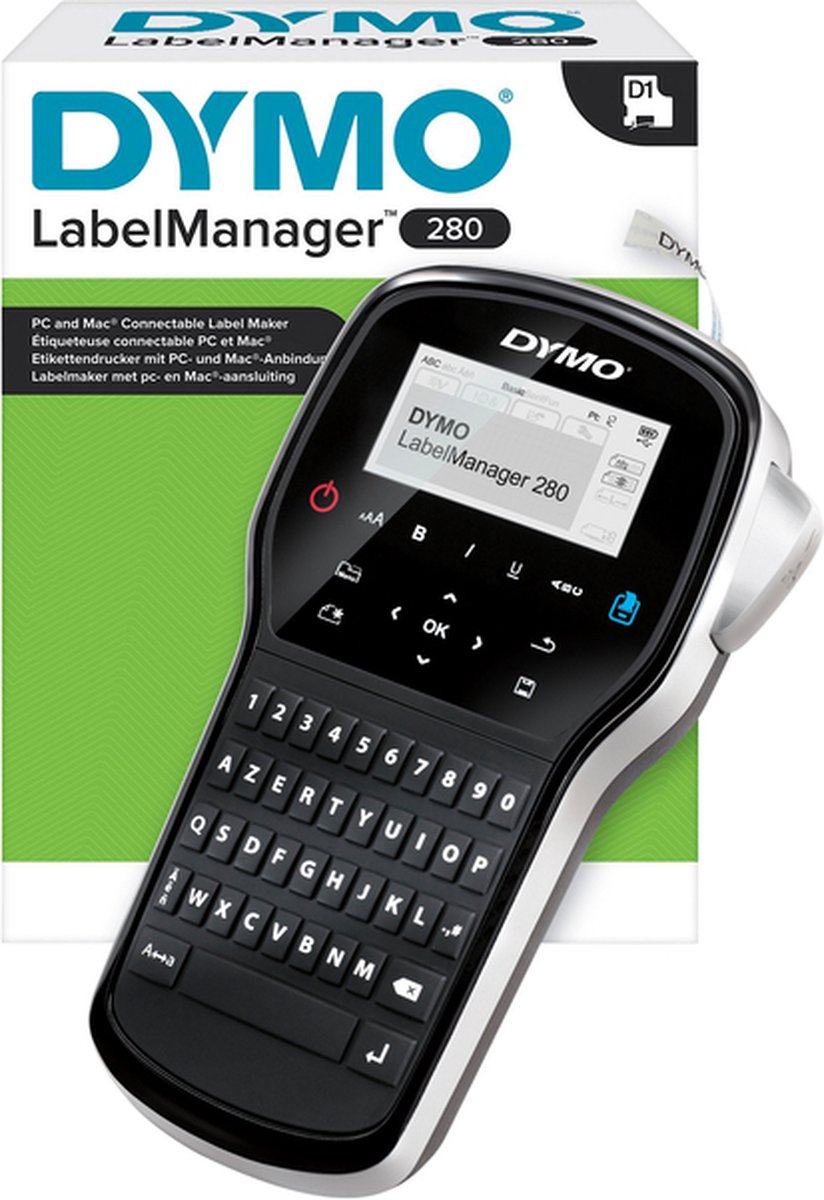 DYMO LabelManager 280-labelmaker AZERTY — Zeer goed