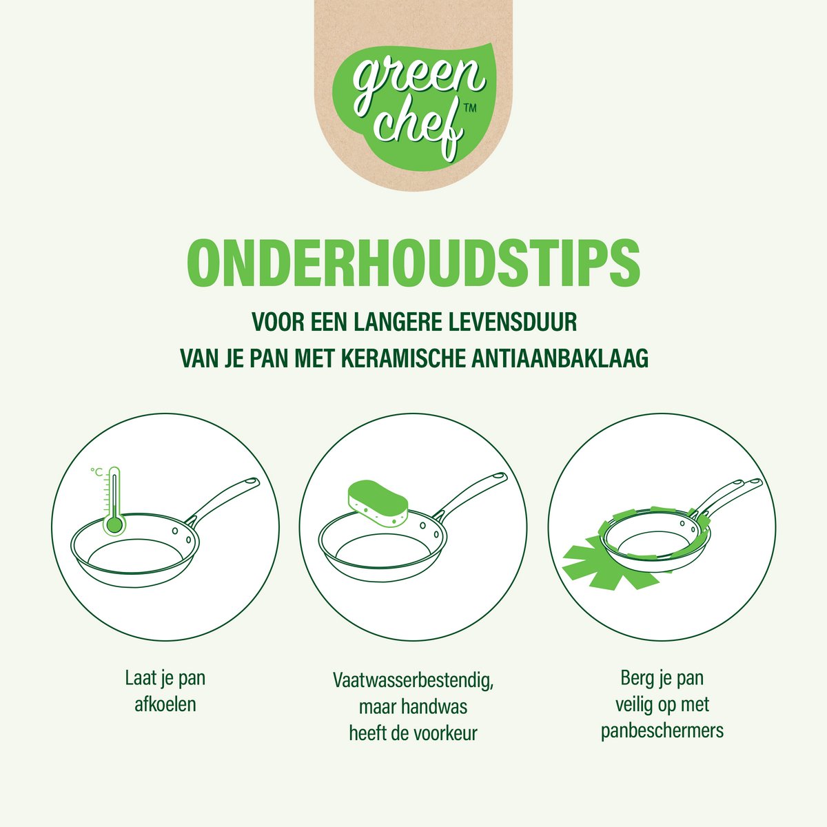 GreenChef Diamond koekenpan 28cm - zwart - inductie - PFAS-vrij