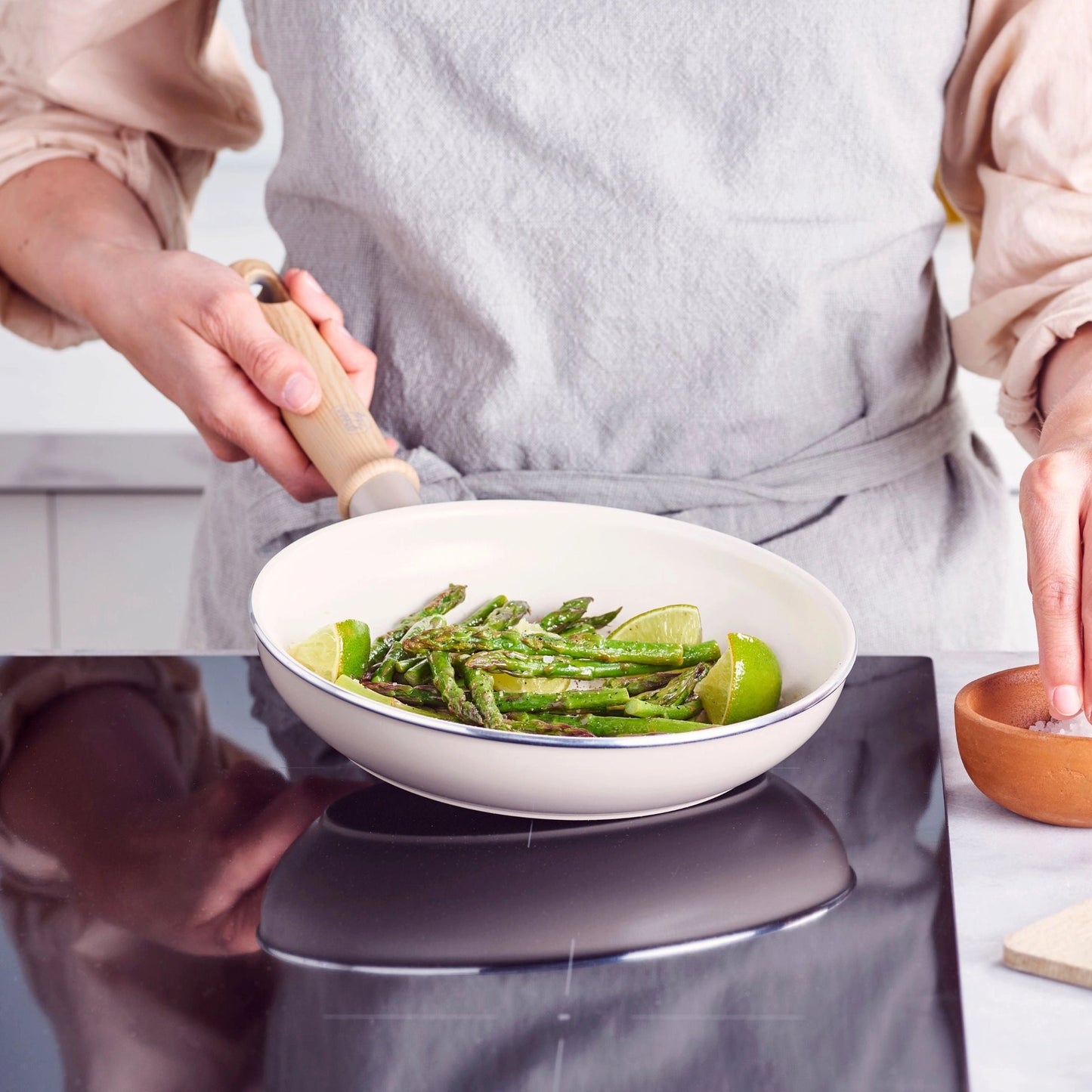 GreenChef Nordics keramische inductie koekenpan 28cm Crème — Zeer goed