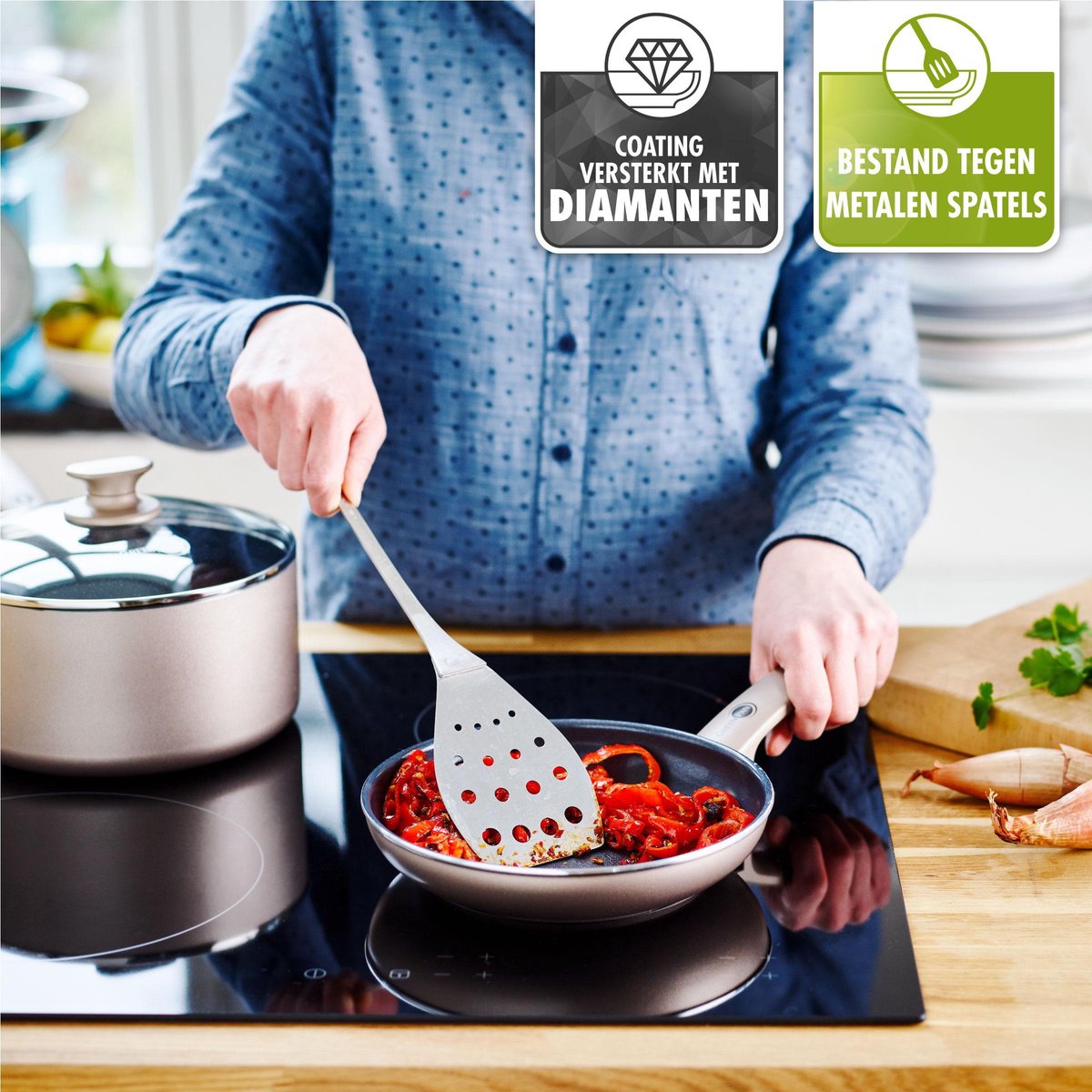 Greenpan Cambridge Bronze Keramische Koekenpan Ø20cm – PFAS-vrij – Inductie Koekenpan – Ovenbestendig tot 160°C – Vaatwasserbestendig – Snelle opwarming – Koudgrepen – Brons