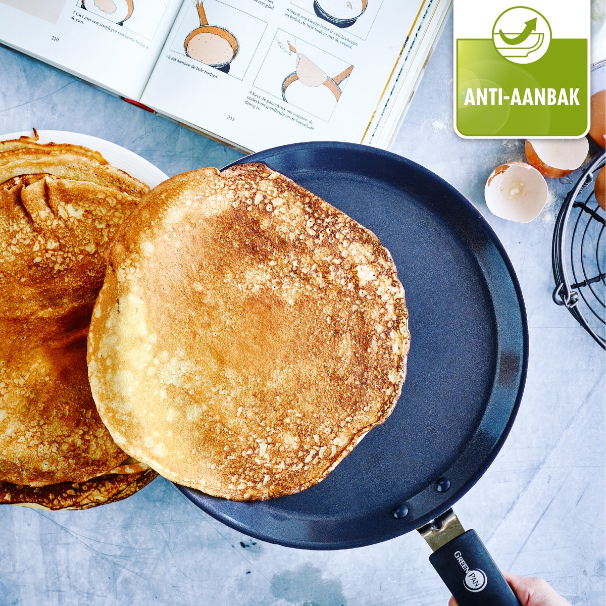 GreenPan Essentials Keramische Crêpepan Ø24 cm Inductie — Zeer goed
